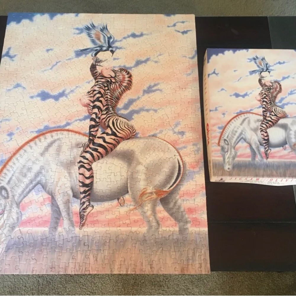 Zebra Lady Puzzle Olivia de Berardinis Fantasy Art - Picture 2 of 12